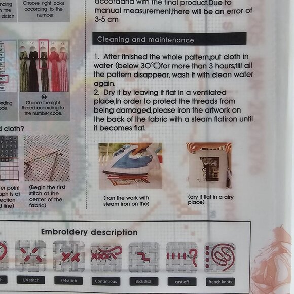 Maydear Bee Waist Is Just a Legend Cross Stitch Kit Pre-Printed Fabric - Picture 3 of 3